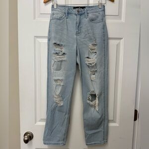 Hollister Women’s Ultra High-Rise Mom Distressed Vintage Stretch Jeans Size 26